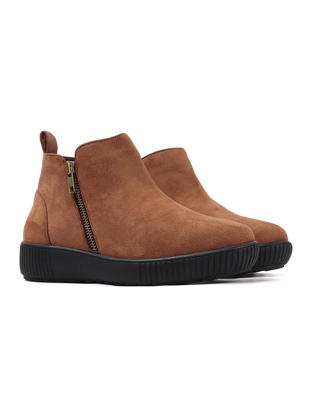 Women's Comfort Zipper Ankle Bootie Casual Everyday Low-Cut Boot-image-26