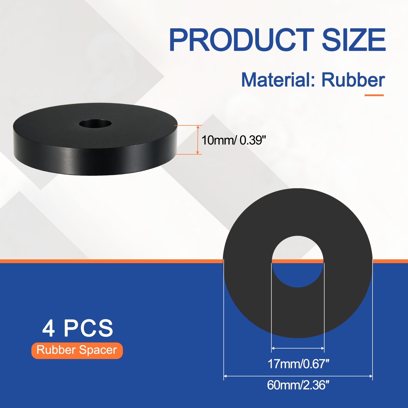 YELARXI Multi Purpose Rubber Spacer - Image 2