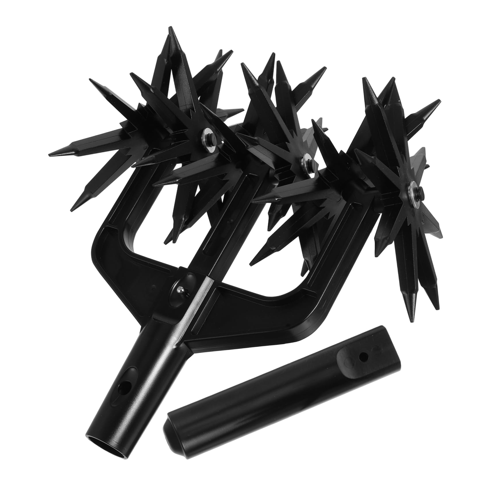 Sosoport Rotary Tiller Cultivator for Gardening Plastic Soil Scarifier Lightweight Design for Efficient Grass Soil Mixing