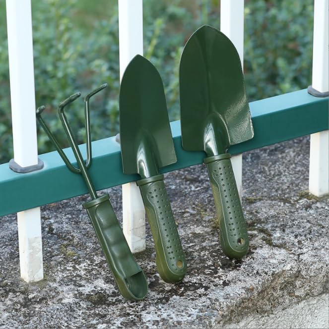3 Pieces Small Gardening Hand Shovel Garden Trowel Transplanter Lightweight Comfortable Ergonomic Handle Gardening Tool Set Potted Plants Handle Garden Tool for Houseplant (Small)