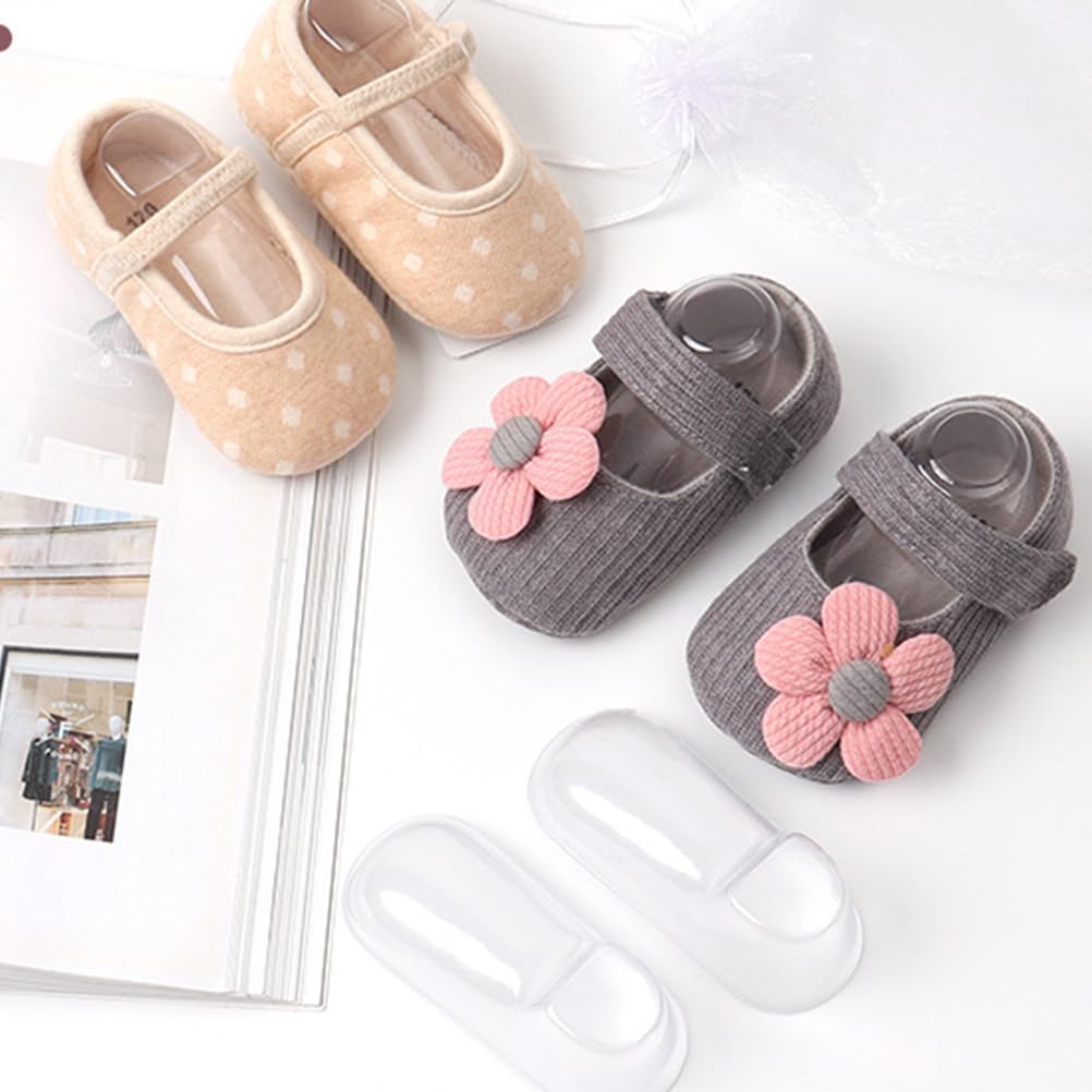 FOMIYES Schuh Socke Baby 100Pcs Clear Baby Feet Fü?e Display Kleinkindstiefel Socken Schuhe Unterstützt Shaper Stand Holders Showcase für Gesch? Heimgebrauch (8 Cm ） Baby Socken Former