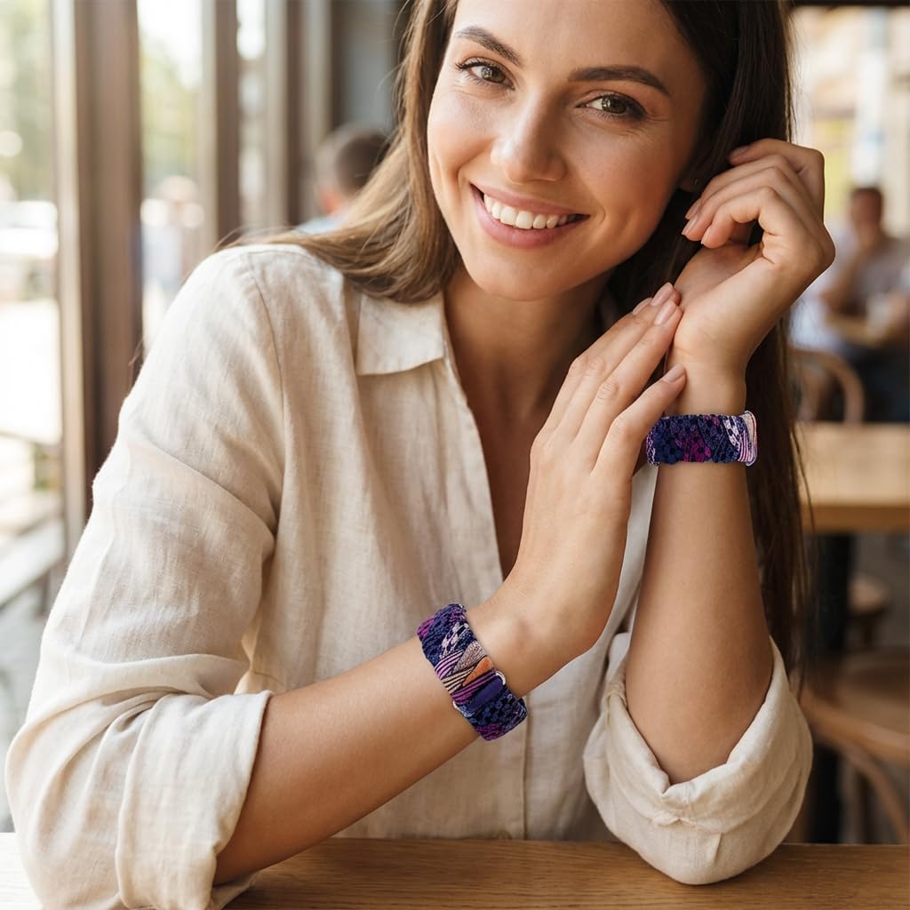 Stylish Motion Sickness Bracelets – Adjustable Anti-Nausea Wristbands for Travel, Carsickness, and Natural Acupressure Relief (Medium 8)