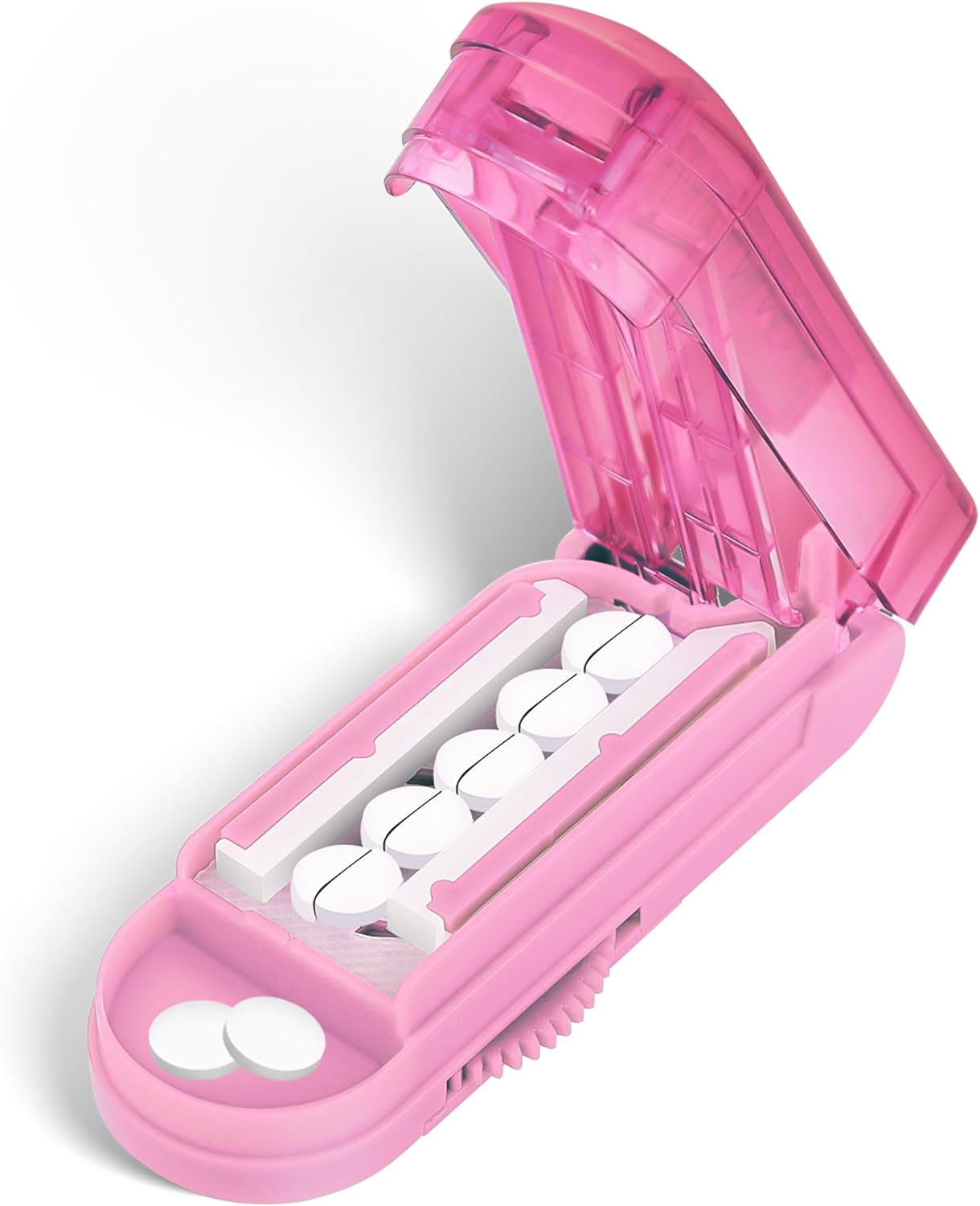 DUBSTAR ピルカッタースプリッター 小粒と小さな錠剤用 複数のピルカッター 小型または大型錠剤用 調整可能なピルスプリッター