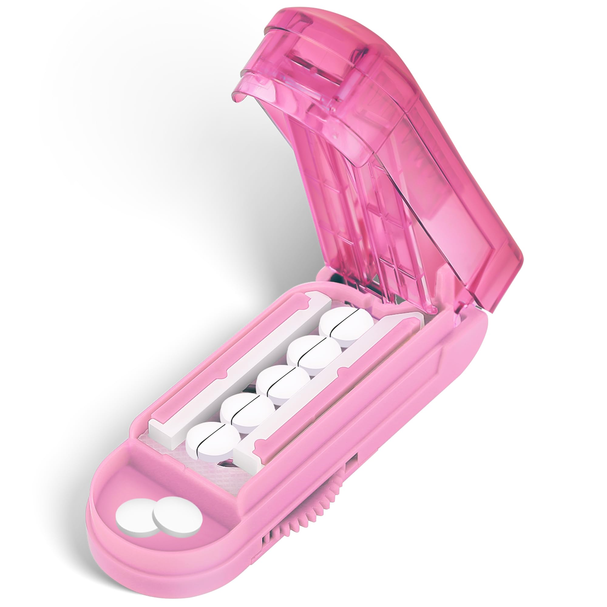 DUBSTAR Pill Cutter Splitter for Small and Tiny Pills Multiple Cuts Pink