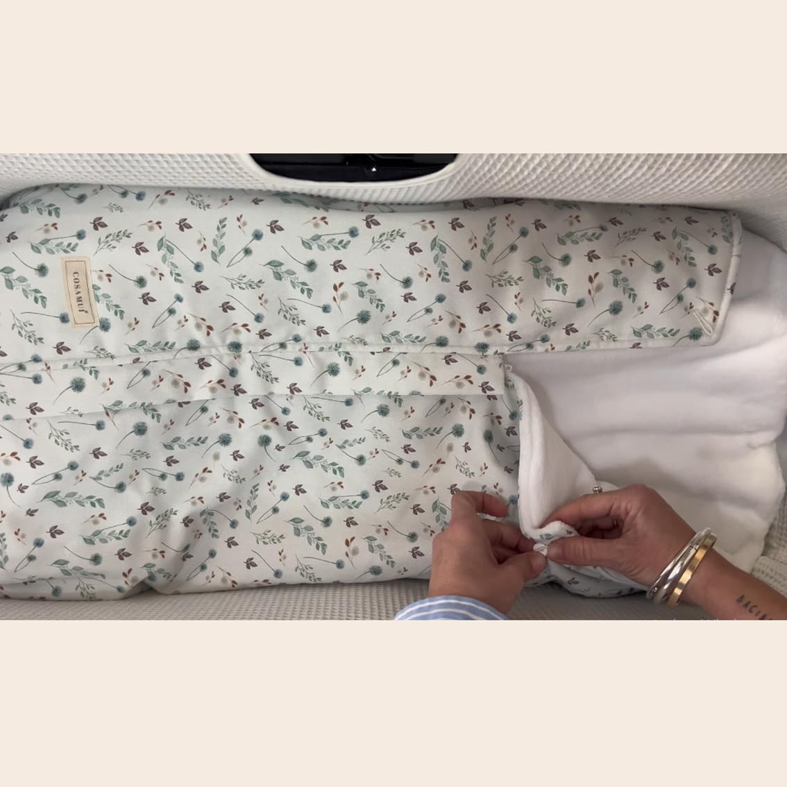 Arrullo o Saco para Capazo Universal Bebé - Cálido y Suave, Ideal para Invierno y Entretiempo, Compatible - Jané - Inglesina -Bugaboo -Maxi Cosi (Diente león, 0-18 Meses, Entretiempo)