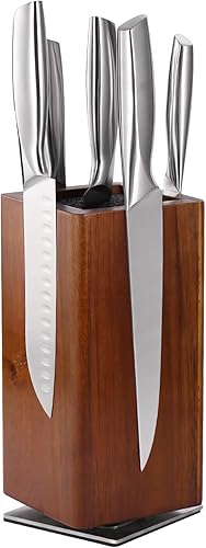 Bloque magnético para cuchillos sin cuchillos, soporte giratorio de 360 con imanes de cuatro lados y base antideslizante, estante magnético