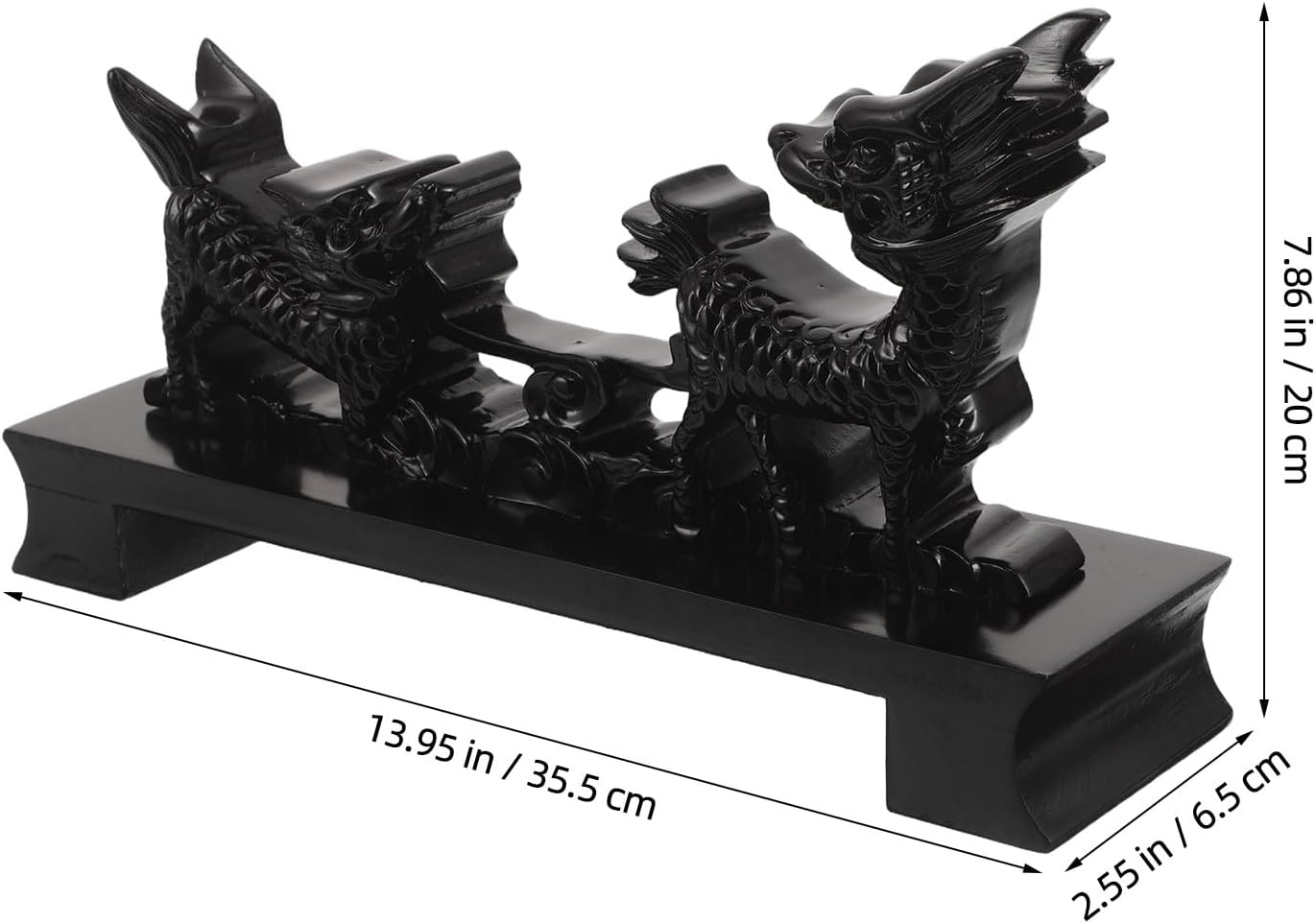 Small Holder Display Stand - Features 2.3cm Slot Width - Chinese Style Retor Resin Stand Holder for Desk Miniature Knife Decoration