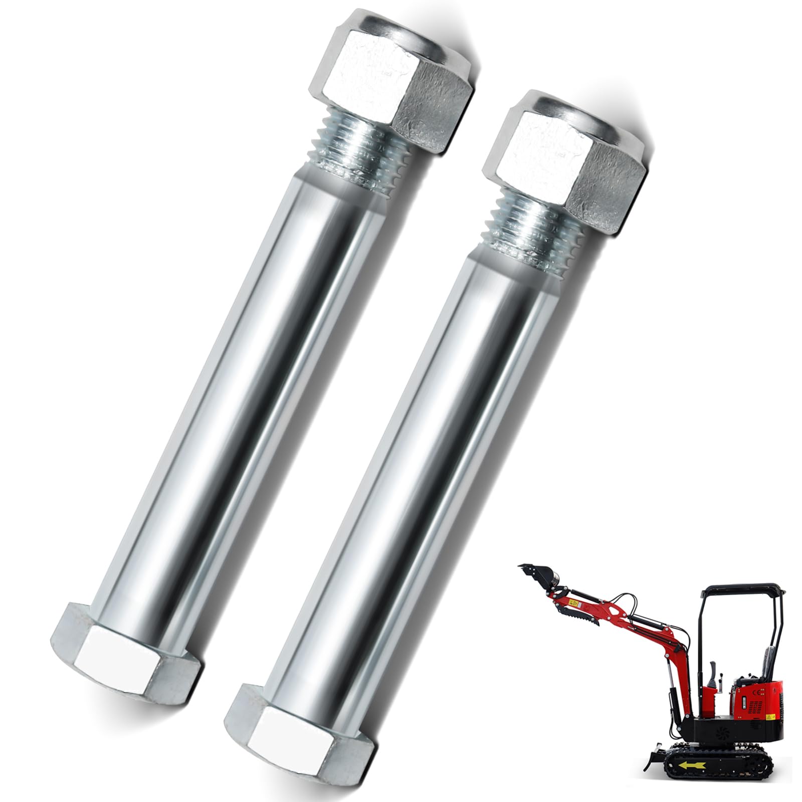 OKVEQUIP 25mm Excavator Pins Replaceable Mini Excavator Bucket Link Pin Attachments