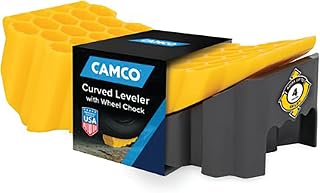 Camco 44423 - Livellatore Curvo e Cuneo per Camper/roulotte, Design a Nido d’Ape...