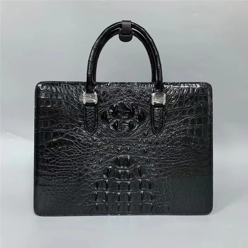Business Style Genuine Crocodile Skin Men Classic Black Laptop Briefcase Exotic Alligator Leather Male Large Work Purse Handbag2