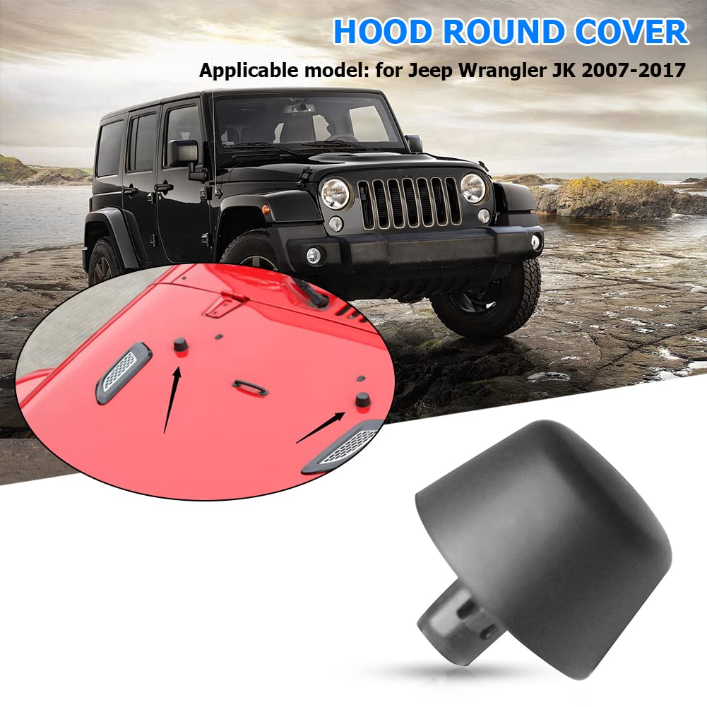 Haubenanschlagpuffer Motorhaube Stoßstangenpolster Schwarz for Jeep Wrangler JK 2007-2017