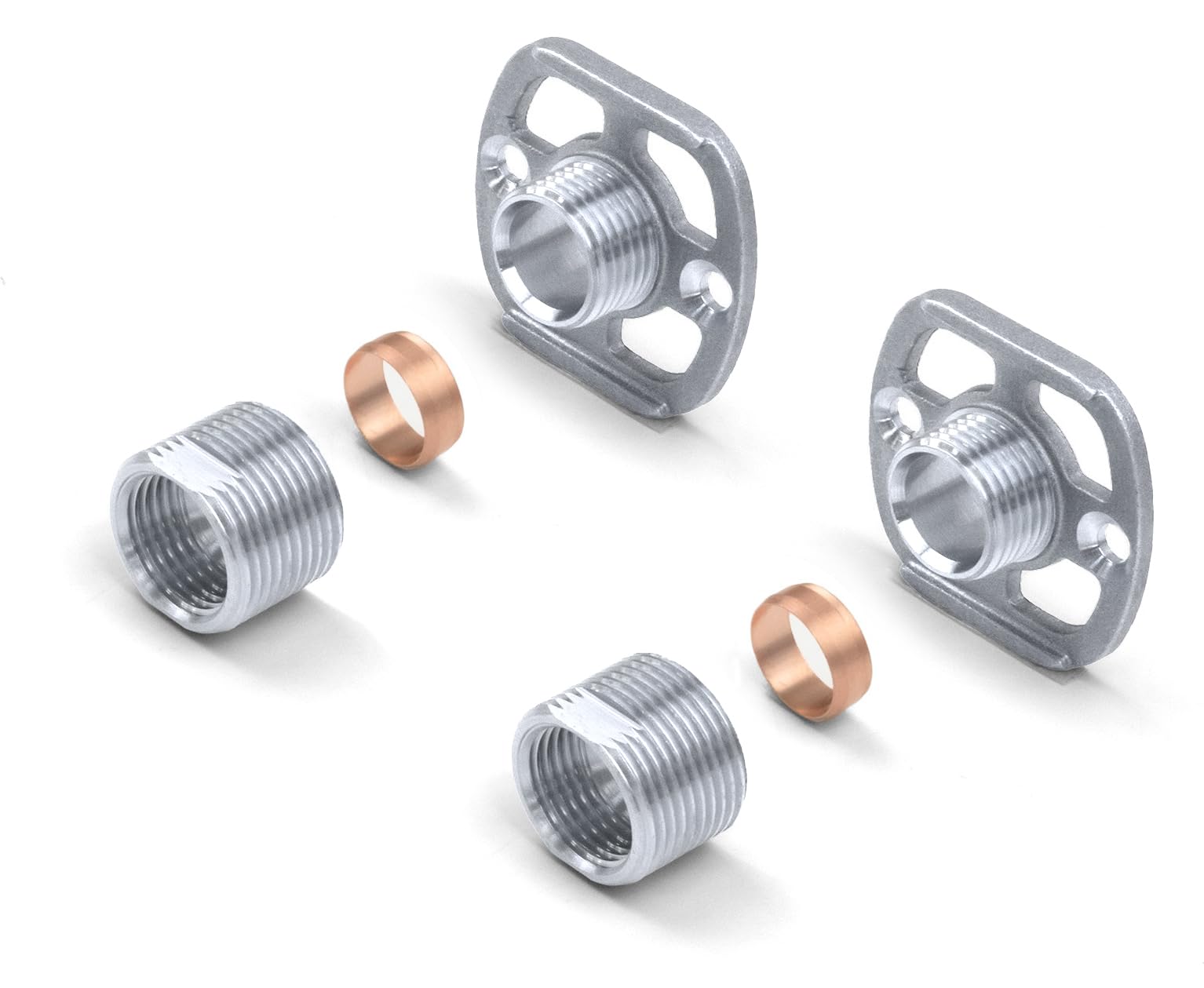 Xcel Home Geborsteld gouden ronde douchebevestigingsset platen