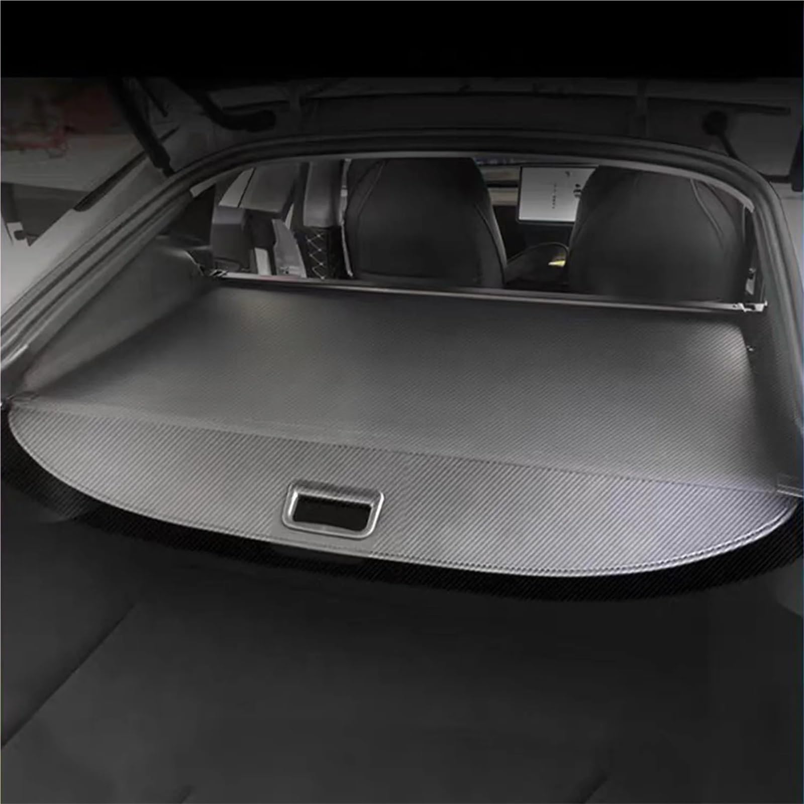 ESPYN Pantalla Retráctil para Maletero Cubierta De Carga Retráctil para Maletero Coche, para Tesla para Model Y Juniper 2025 2026, Protección para Equipaje, 1 Juego
