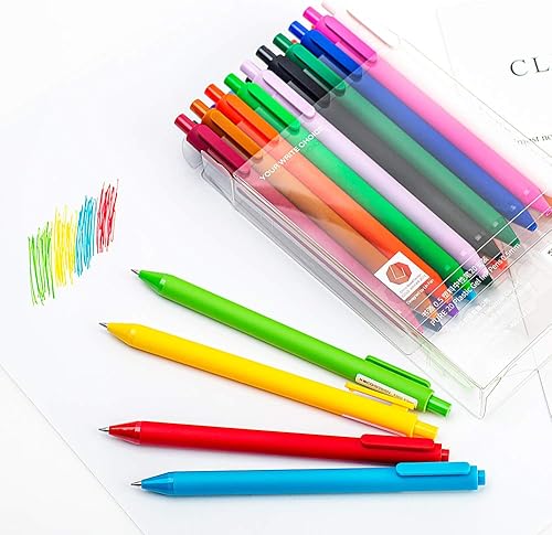 Miniatura 5 de KACO Bolígrafos de tinta de gel retráctil suaves al tacto, 0.5mm, punta fina