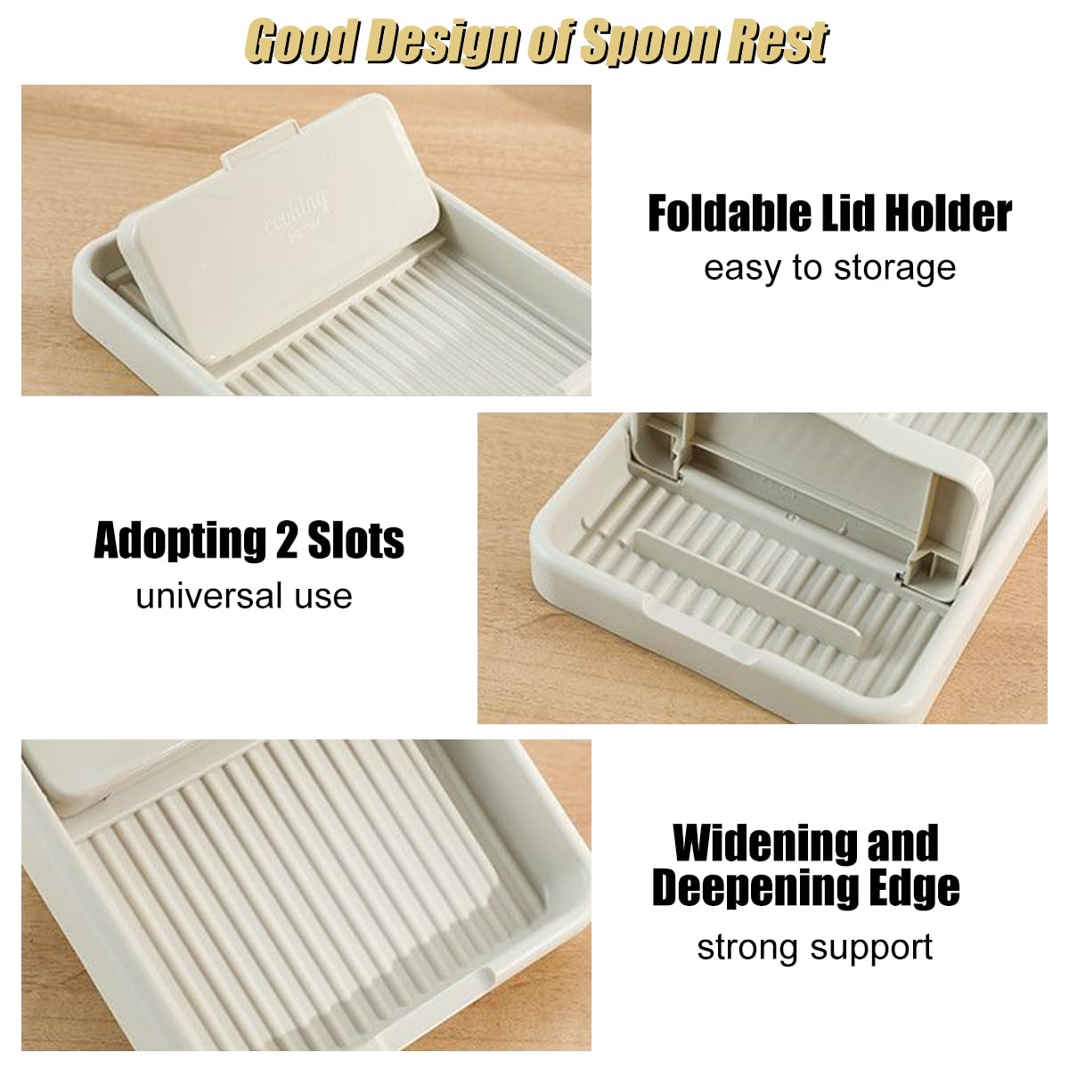 Repose-cuillère En Bois Noyer, Repose Cuillère Cuisine, Pour Louches