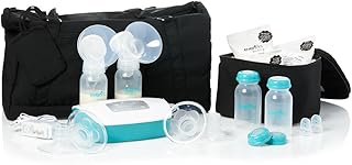 Evenflo Feeding Hospital Strength Deluxe Advanced Breast Feeding Closed System Double Electric Pump with 32 Settings - Additional Accessories Included