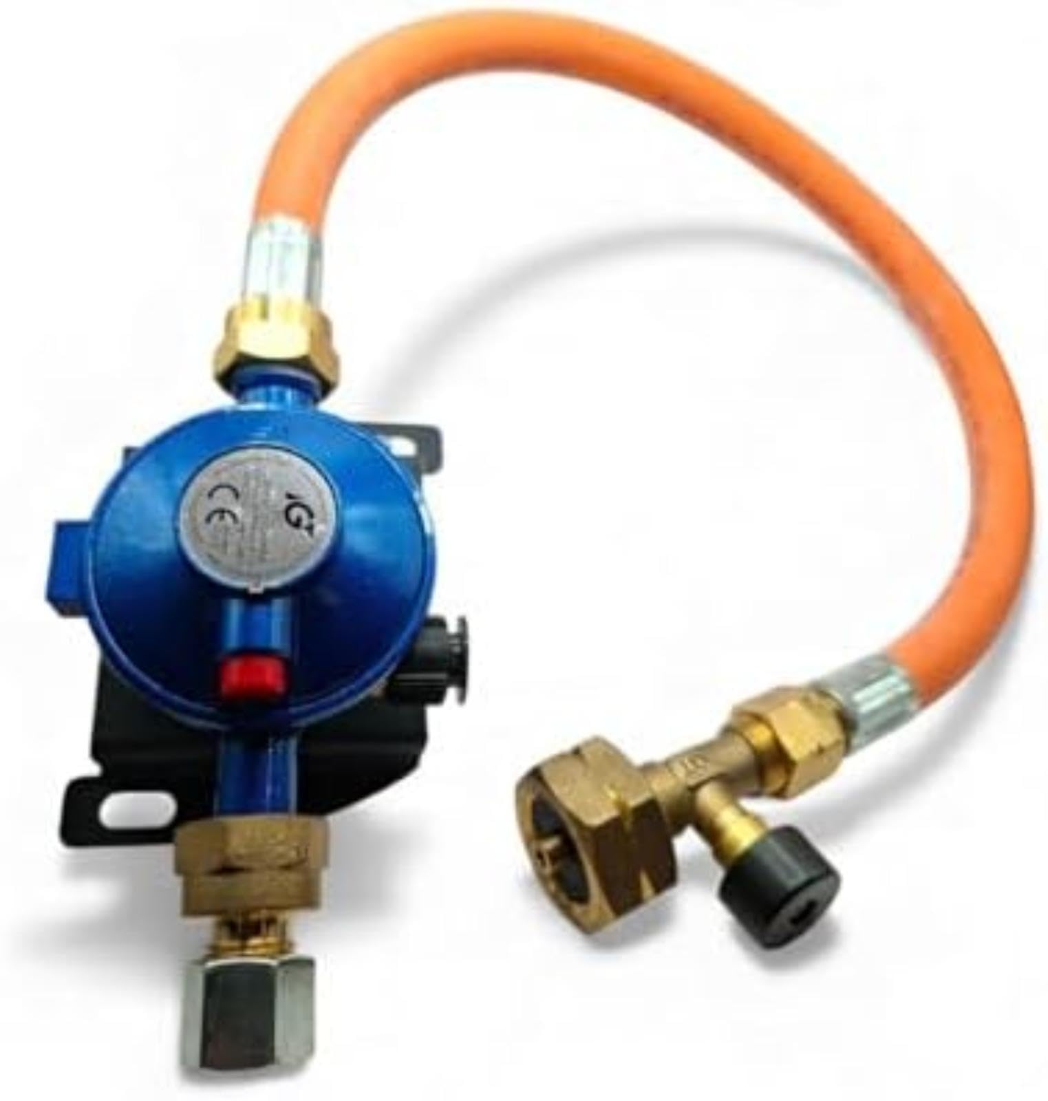 Regulator gazu Lpg 30Mbar 8Mm 450Mm G5 W21.8 Zestaw węży pigtailowych, do przyczepy kempingowej elastyczna rura wydechowa