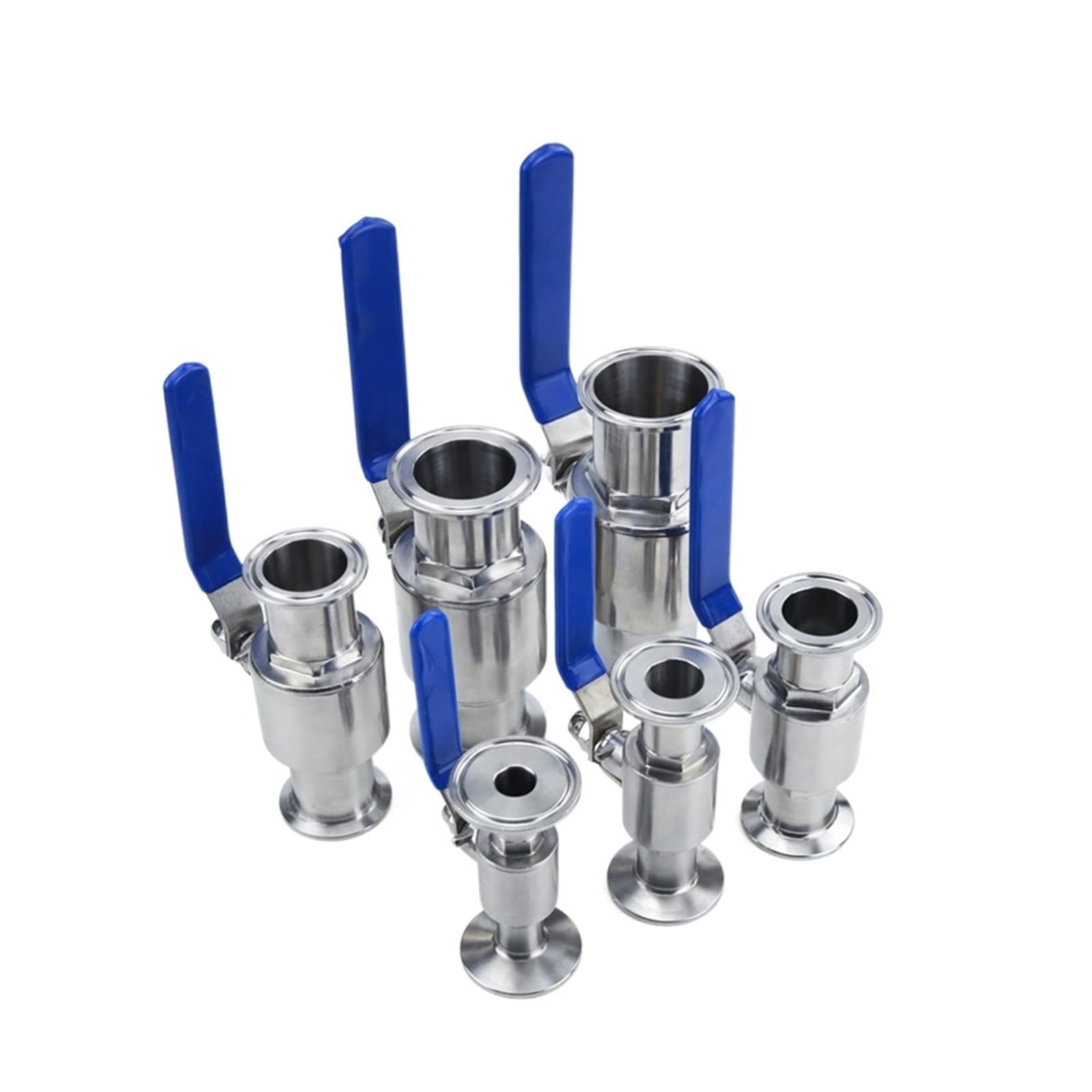 3/4" 304 Stainless Steel Sanitary Ball Valve Tri Clamp - Food Grade Check Valve for Industrial Use(19mmx50.5)