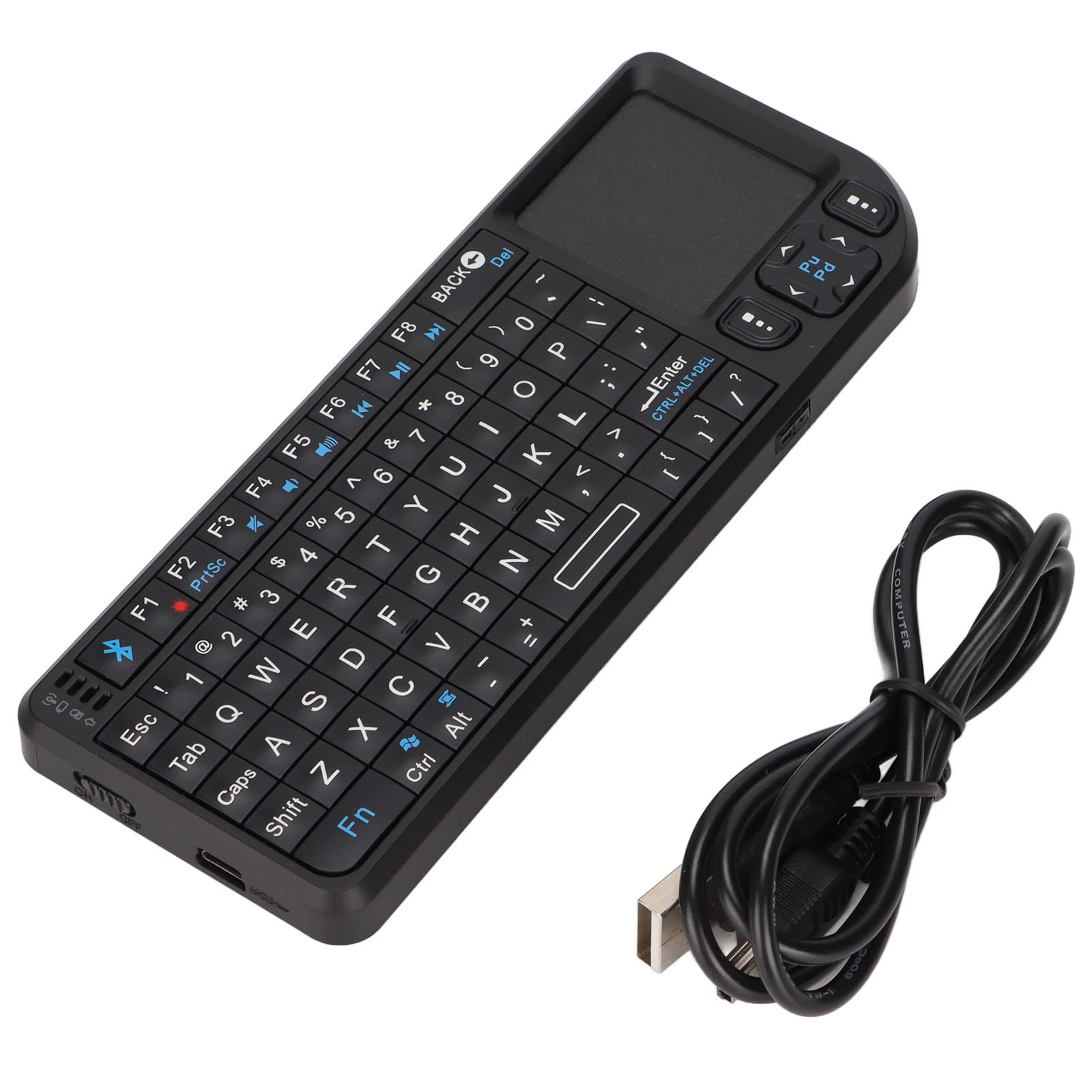 Mini Bluetooth-toetsenbord, 69 Toetsen Intelligent Draadloos QWERTY- toetsenbord met Touchpad, Draagtouchpad, voor Windows, Pc, Tablets, Tv Mini Bluetooth-toetsenbord, 69 Toetsen Intelligent Draadloos QWERTY- toetsenbord met Touchpad, Draagtouchpad, voor Windows, Pc, Tablets, Tv