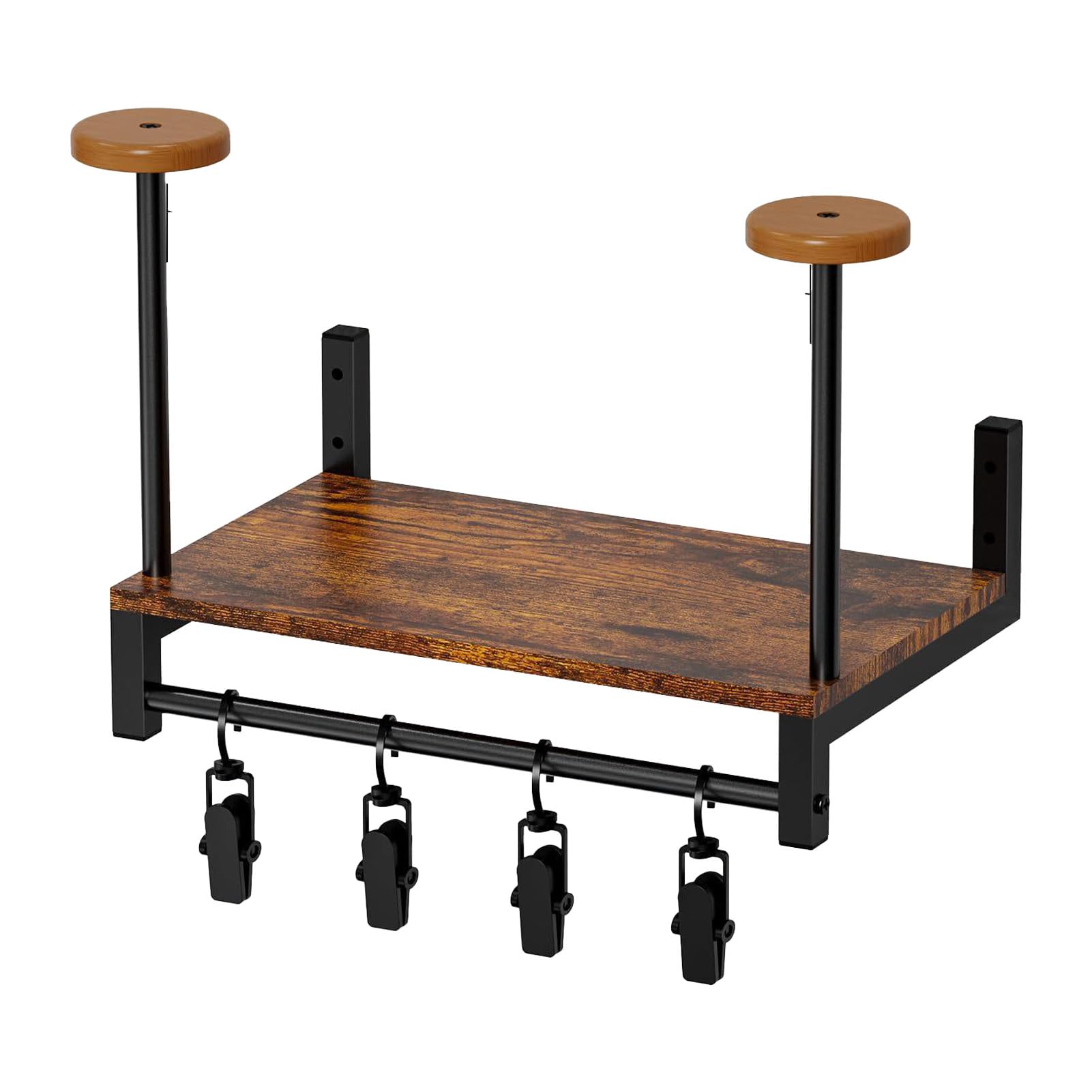 Organizador de cascos de pared con 4 clips para ahorrar espacio