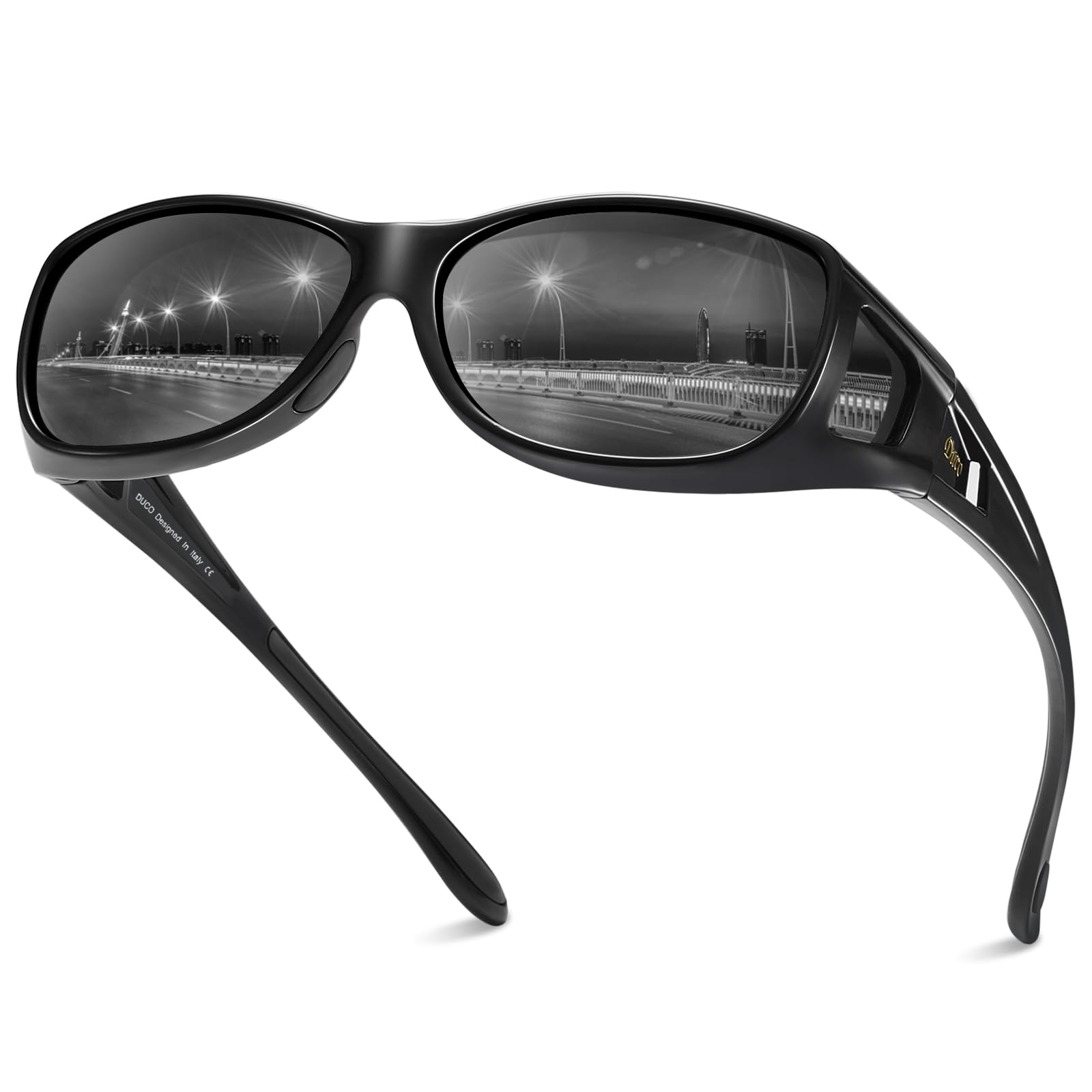 Polarized Wraparound Fitover Glasses Wear Over Sunglasses for Men Women UV Protection Sun Glasses 8954