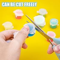 Vista 7 de YGAOHF 120 macetas de pintura con tapas, 0.2 fl oz/0.17 onzas, macetas grandes vacías con tapas, contenedor de pintura acrílica fácil de abrir, 20