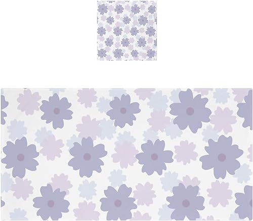 Kigai Pretty Purple Flowers - Juego de 2 toallas de baño 1 toalla de baño 1 toalla algodón puro altamente absorbente secado rápido para baño hotel