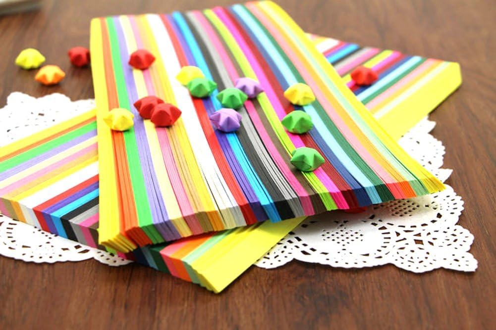 Papier kolorowy, papier gwiazdowy, 1000 arkuszy Lucky Star papier origami DIY ręcznie robiony papier rzemieślniczy, 27 kolorów
