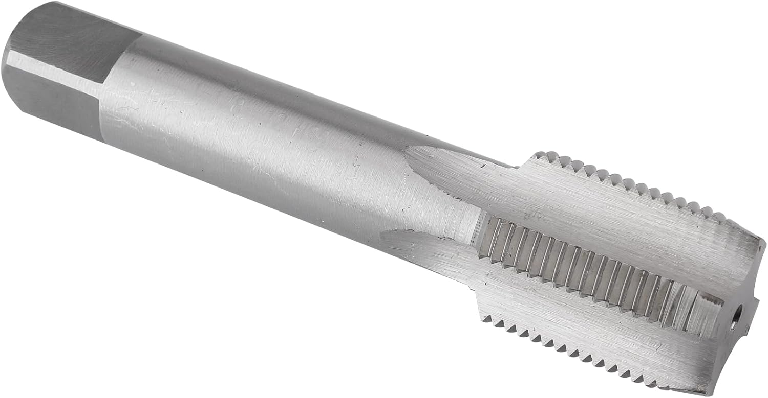Burkit 1-1/8"-12 UNF Thread Tap Right Hand, HSS 1-1/8 x 12 UNF Straight Fluted Machine Tap