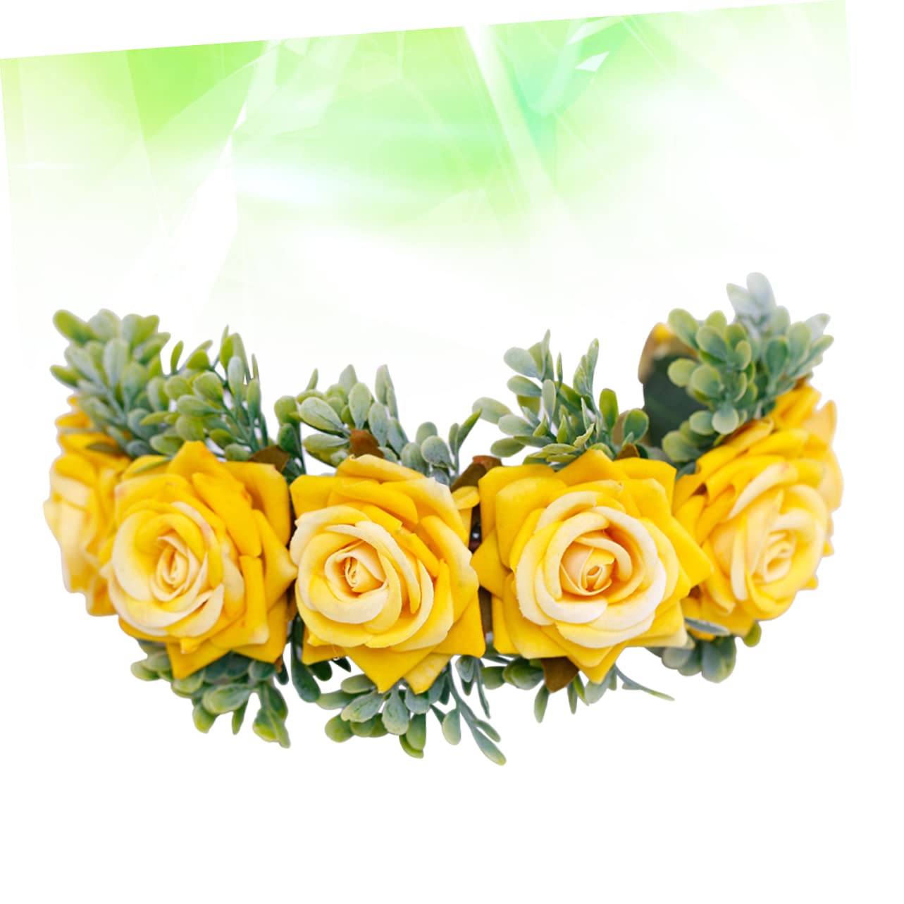 Housoutil 3piezas Diadema Floral Artificial Para Boda Tocado De Fiesta Para y Novias Accesorio De Cosplay Color