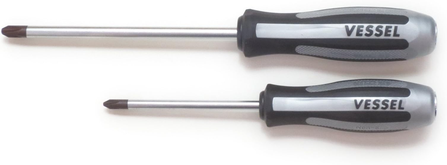 Vessel Megadora 980 Impacta P2x100 P3x150 JIS Cross Point Screwdriver Set of two items Original silicone cap
