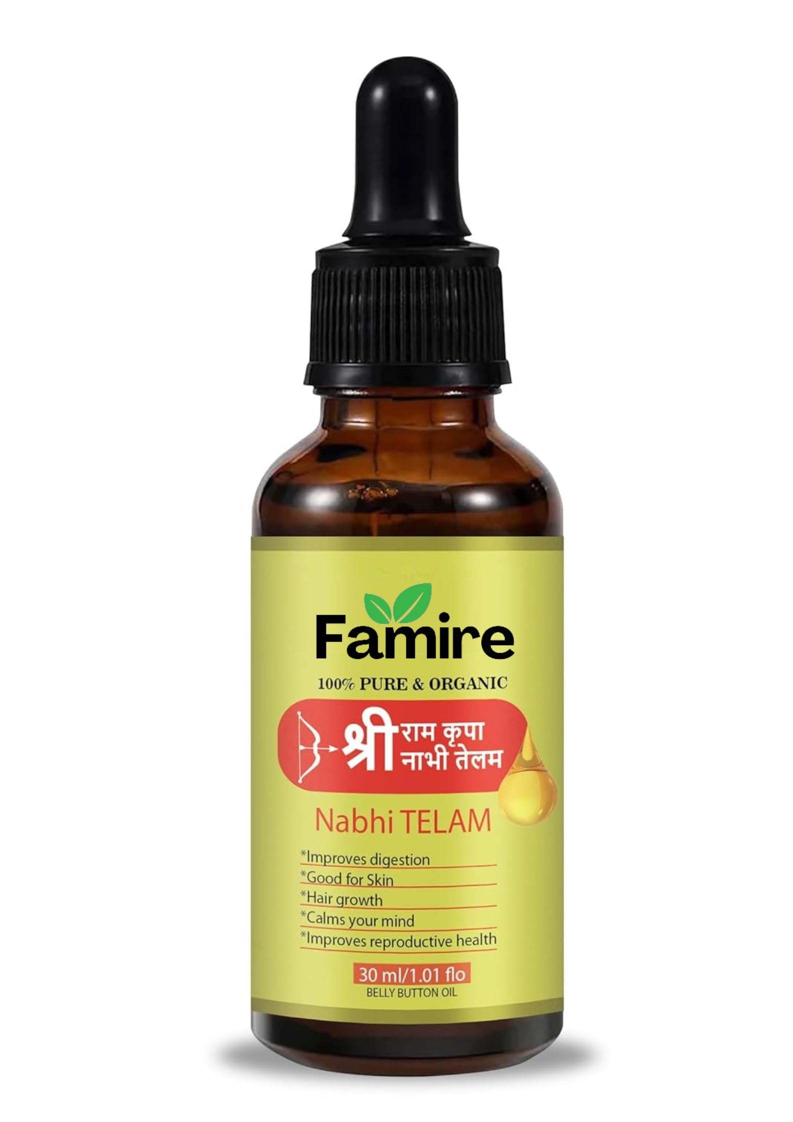 Famire Ramkripa Nabhi Tailam Oil (30 ML) - Ayurvedic Multi Benefit Nabhi Oil - Original Vedic Composition (Pack Of 1) (B0D2NX1KGX) Amazon Price History, Amazon Price Tracker