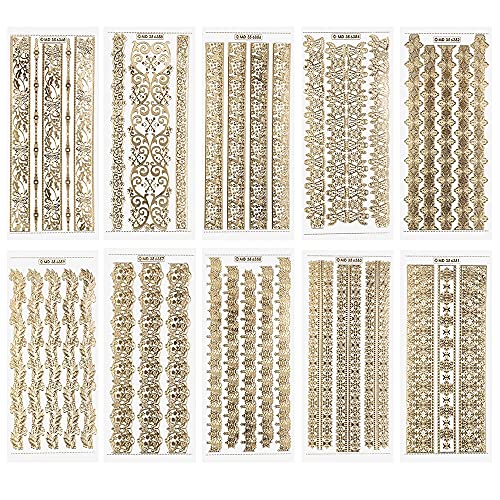 Ideen mit Herz Gravur-Sticker, transparent/gold, 10 Bogen à 10 x 23 cm | Goldene Aufkleber zum Basteln & Dekorieren | Geburtstag, Weihnachten, Rente & mehr (Winterliche Bordüren) Ideen mit Herz Gravur-Sticker, transparent/gold, 10 Bogen à 10 x 23 cm | Goldene Aufkleber zum Basteln & Dekorieren | Geburtstag, Weihnachten, Rente & mehr (Winterliche Bordüren)