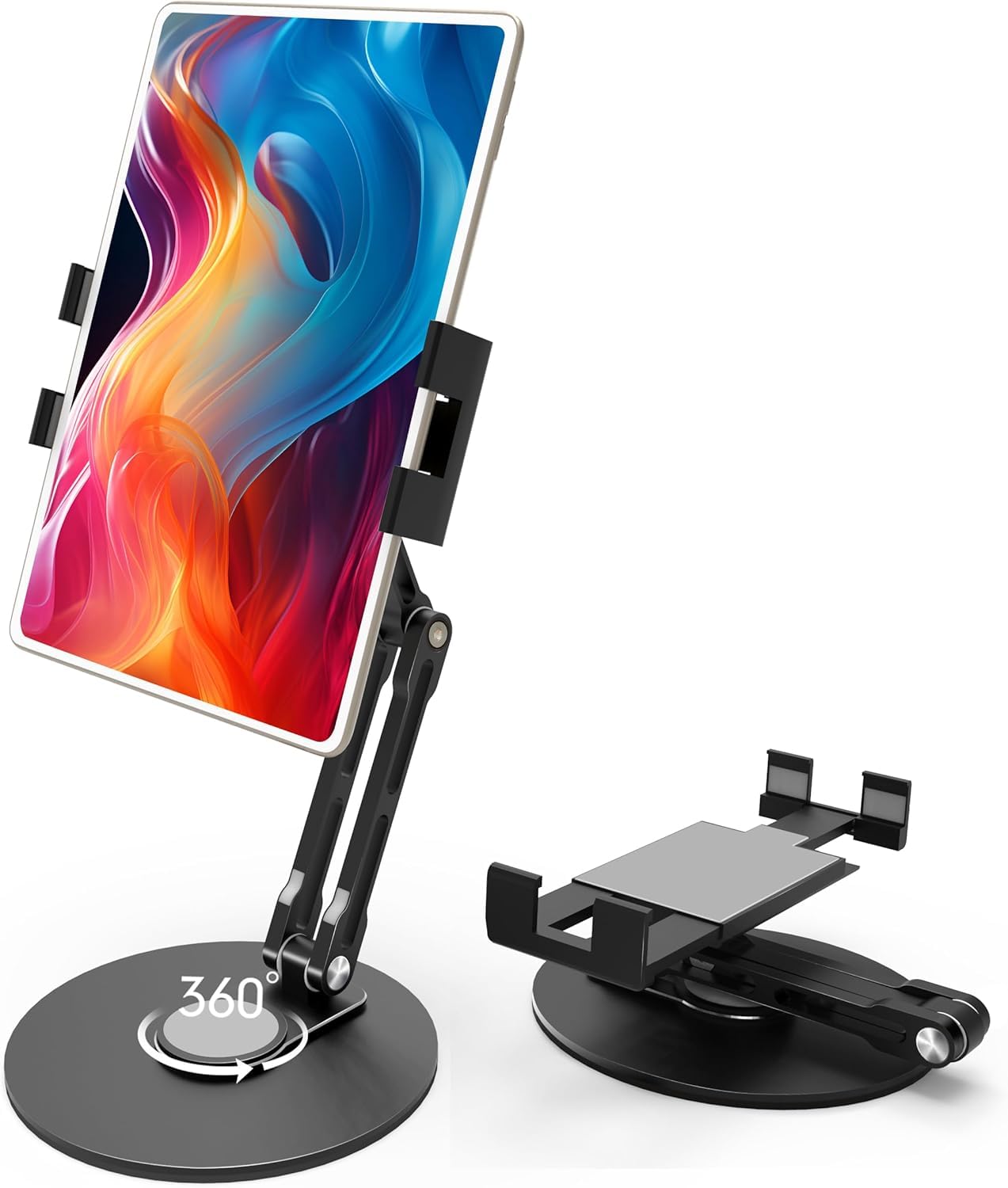 Bimo Tablet Stand Holder for ipad,Portable Monitor Stand Holder for 15.6'',16'',360°Rotate Base for 4.7''-16'' Kindle,Store Cash Register Office