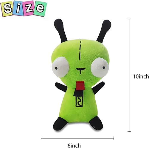 Vista 5 de Juguete de peluche de dibujos animados de alienígena verde, juguete de peluche, regalo para niños de 10 pulgadas