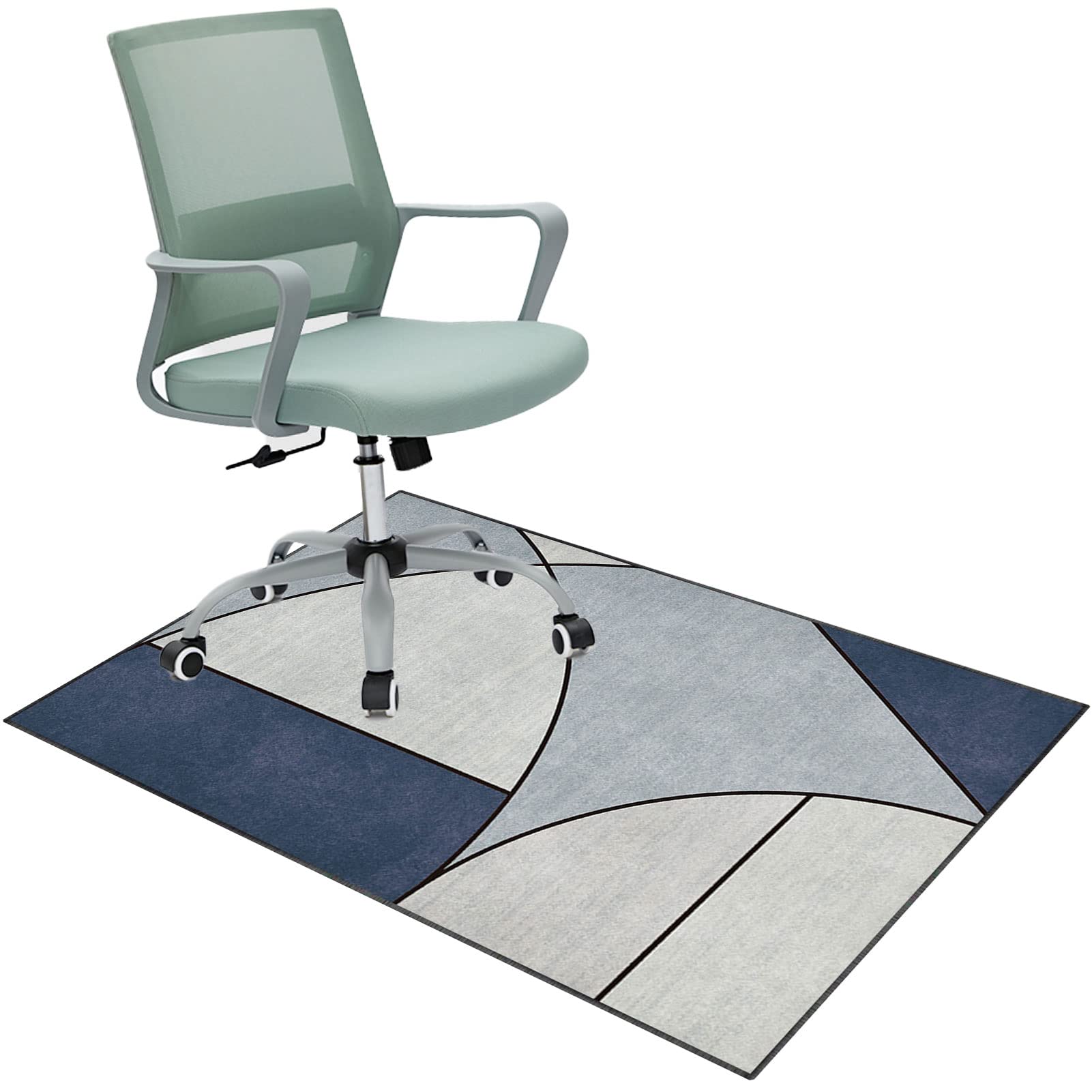 EYZO 140 × 180 cm Office Chair Mat For Hardwood Floor Mat For Carpeted Floor Protector Mat For Desk Computer Gaming Chair Mat Protector Chair Carpet For Home Office Protects Floors Anti-skidding