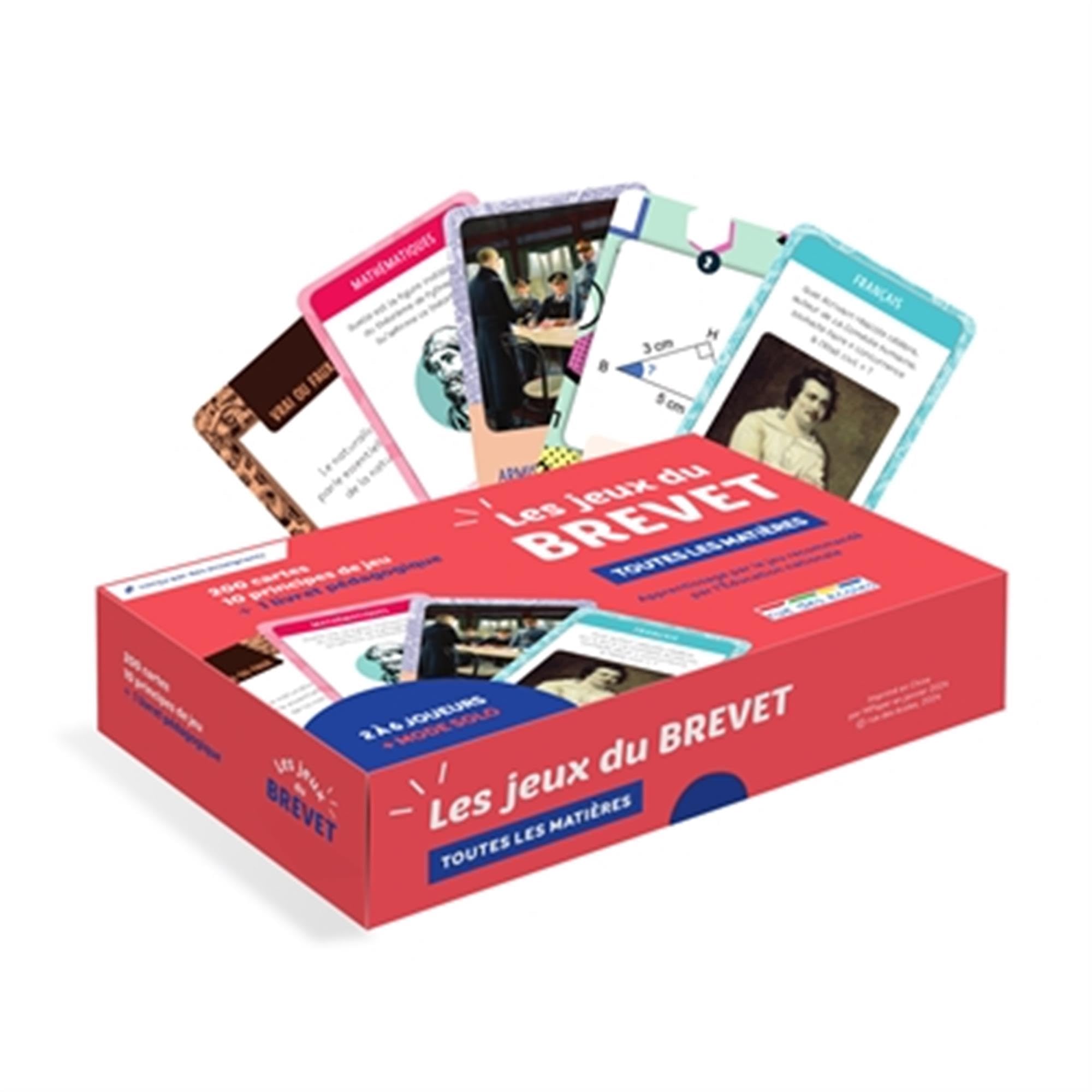 Les jeux du Brevet - Toutes les matières: 200 cartes, 10 principes de jeu + 1 livret pédagogique