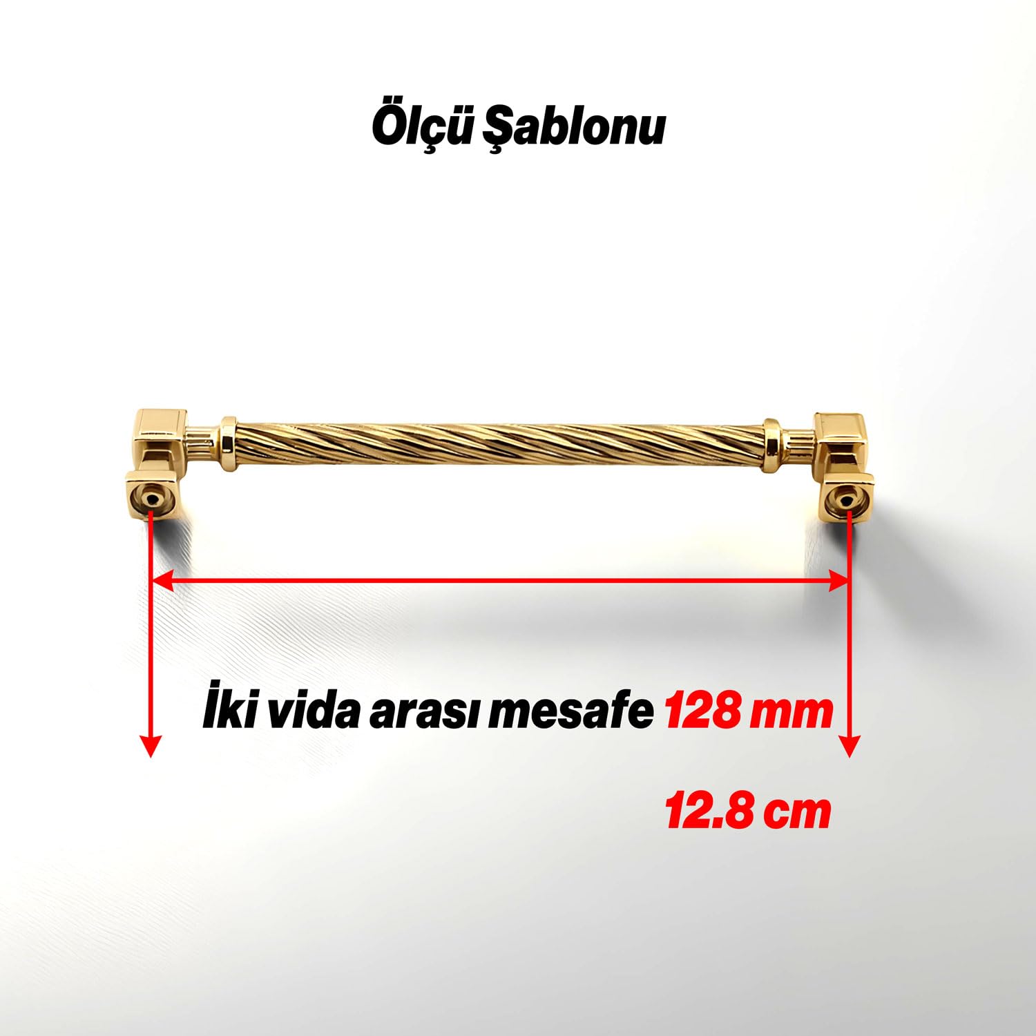Burma Gold Altın Metal Kulp 128 mm Mobilya Çekmece Mutfak Dolabı Dolap Modern Kapak Kulbu Kulpları