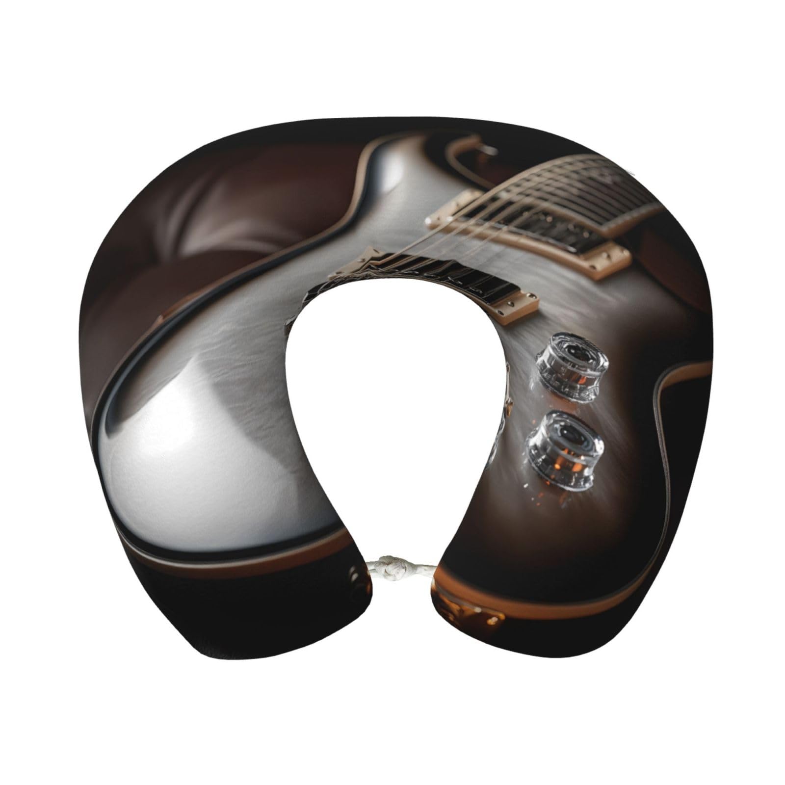 BOAIHH Exquisite Guitar Memory Foam Travel Pillow for Soft Comfort Fits Snugly for Naps Office, and Airplane Use