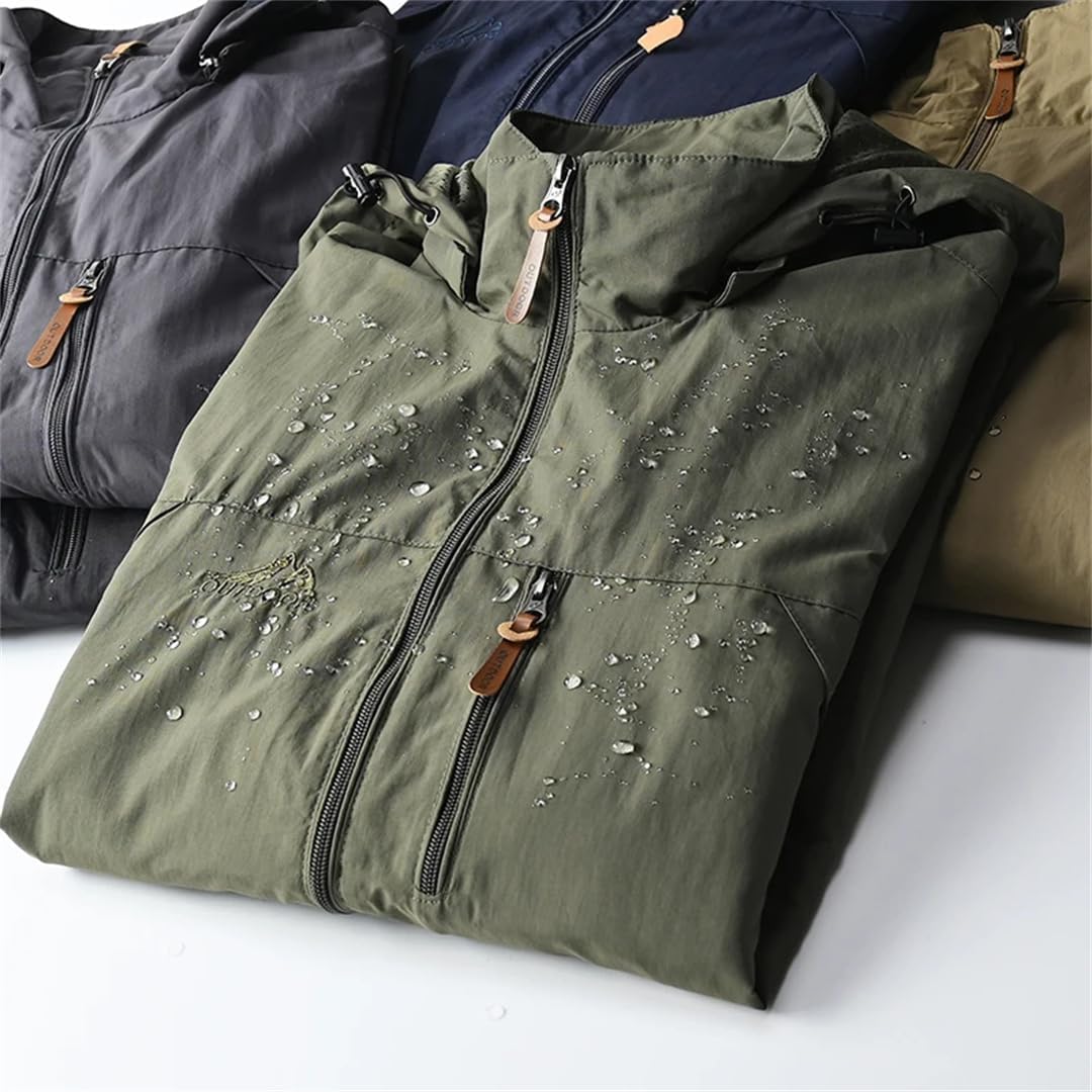 Men's Hooded Outdoor Jacket Thin Field Climbing Coat