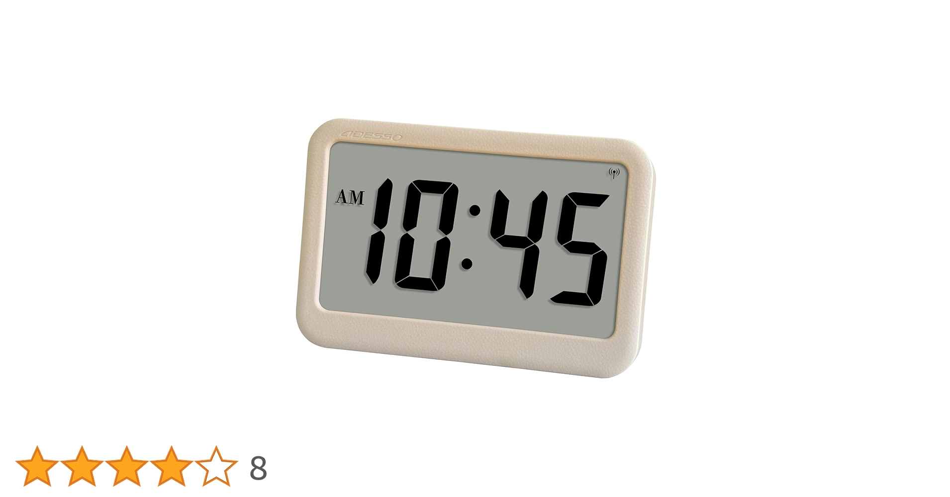 Amazon.co.jp: ADESSO(アデッソ) デジタル電波時計 革風デザイン