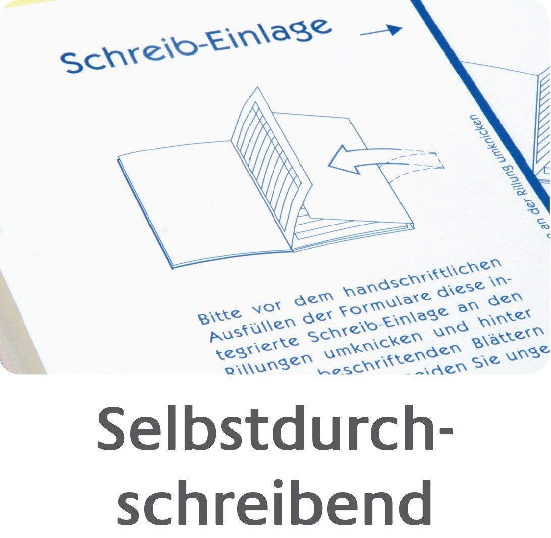 10er Sparpack Avery Zweckform 1735 Quittung MwSt. separat ausgewiesen, DIN A6 quer, fälschungssicher, 2 x 40 Blatt, weiß, gelb (10)