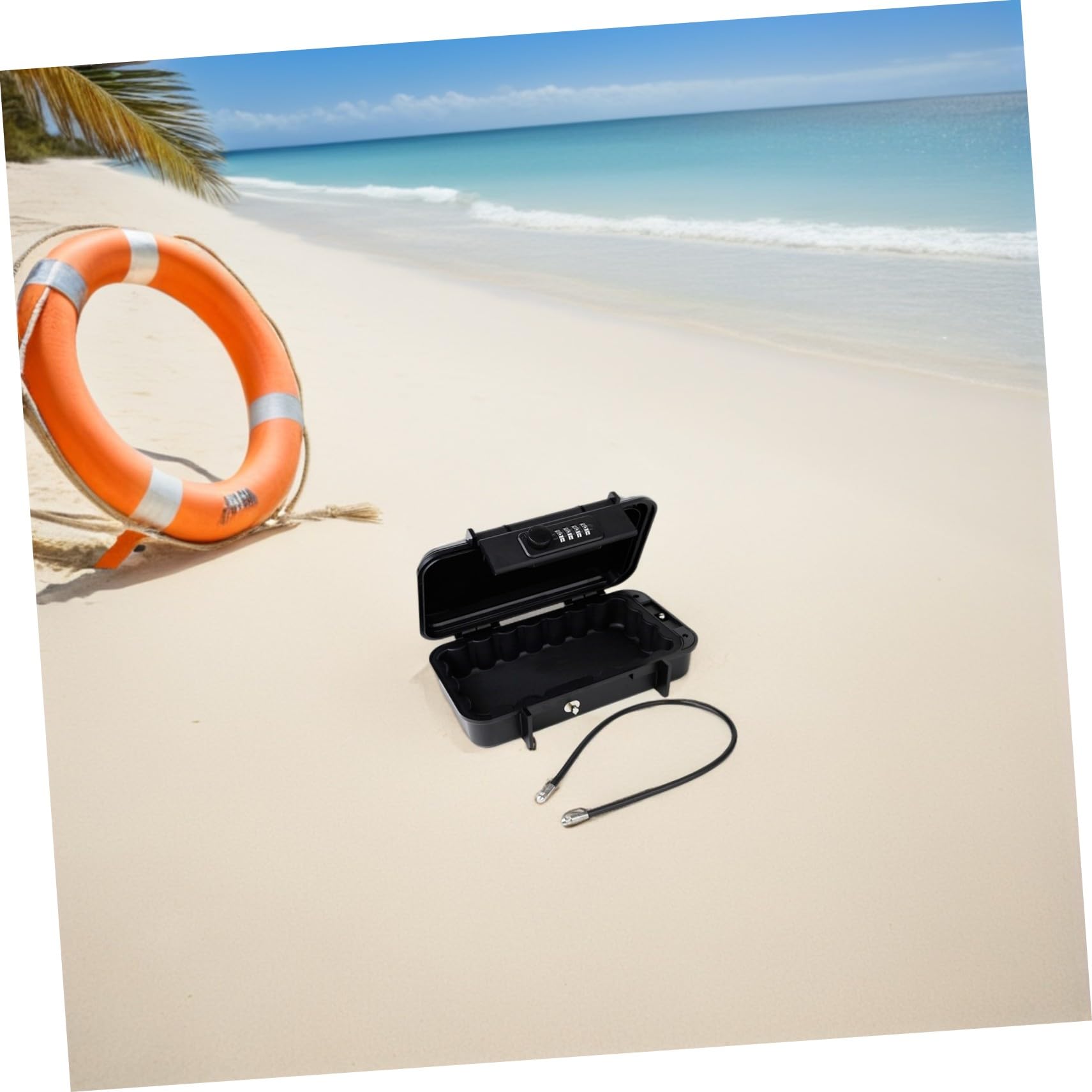 Gatuida Coffre-fort de Voyage Portable et Sécurisé Coffre-fort de Plage Compact et Antivol Boîte de Rangement pour Objets de Valeur avec Serrure à Combinaison