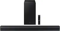Samsung HW-C450 2.1ch Soundbar com DTS Virtual X, subwoofer incluído, Bass Boost, Adaptive Sound Lite, modo de jogo, Bluetooth, som surround sem fio compatível (modelo mais recente), preto