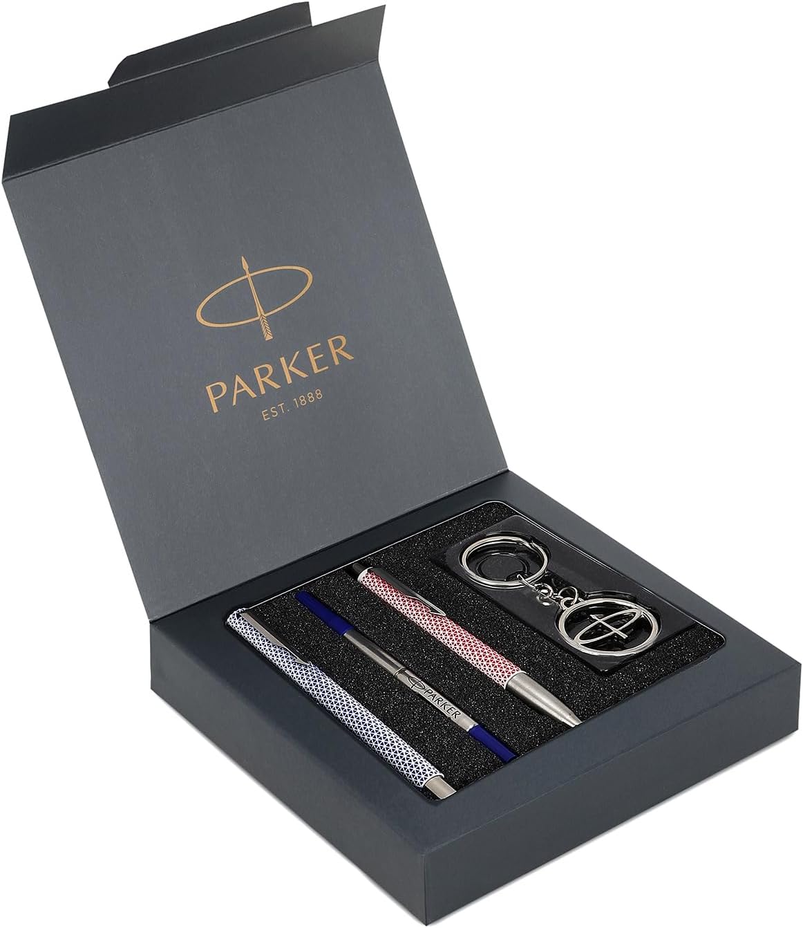 Vector Gift Pack - Special Edition Roller Ball Pen and Special Edition Ball Pen with Parker Key Chain (Ink - Blue)