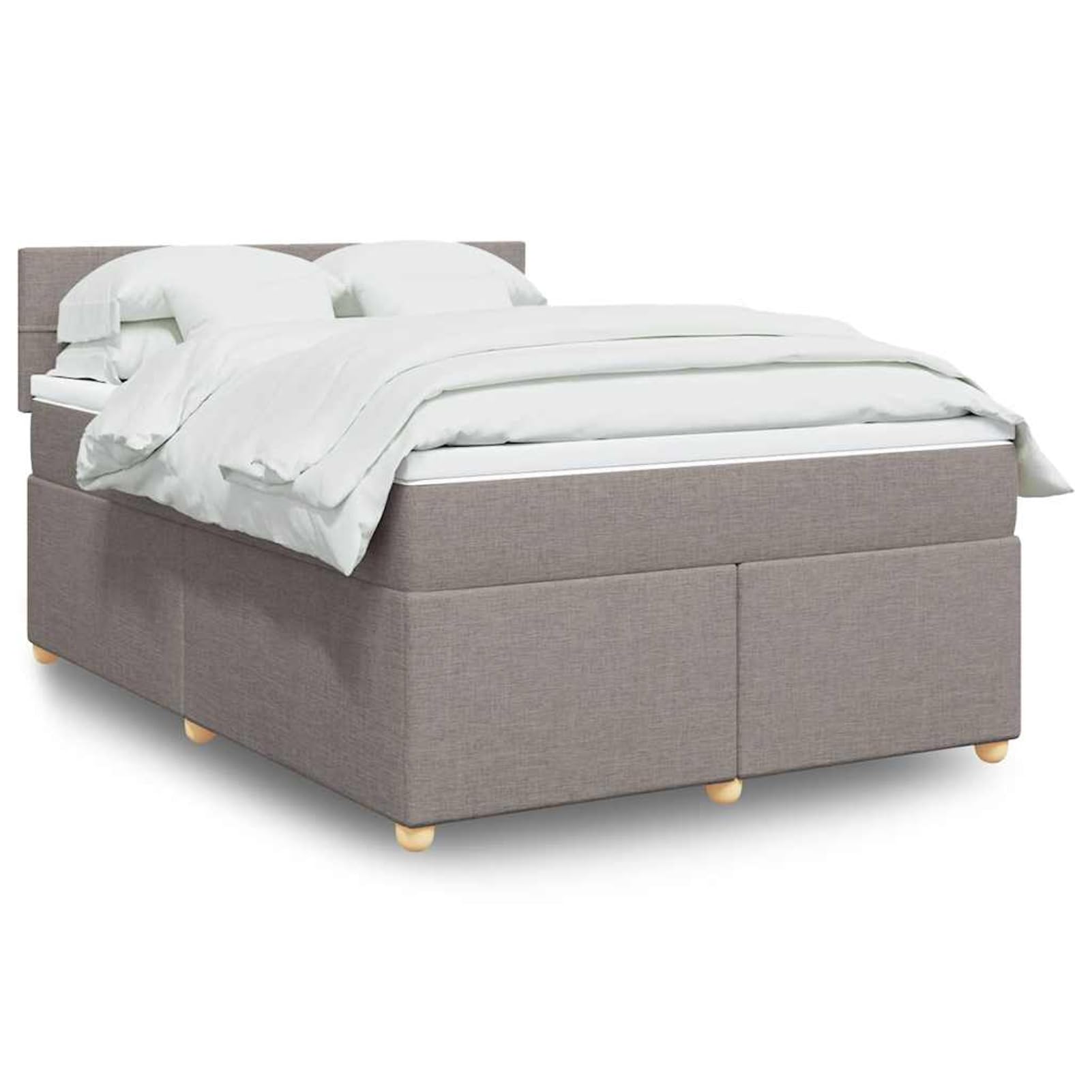 ATOMSTACK MAKER Letto a molle insacchettate con materasso a molle insacchettate (140 x 190 cm), rivestimento in tessuto tortora, traspirante e lavabile, incluso rivestimento, comodo sistema di sonno