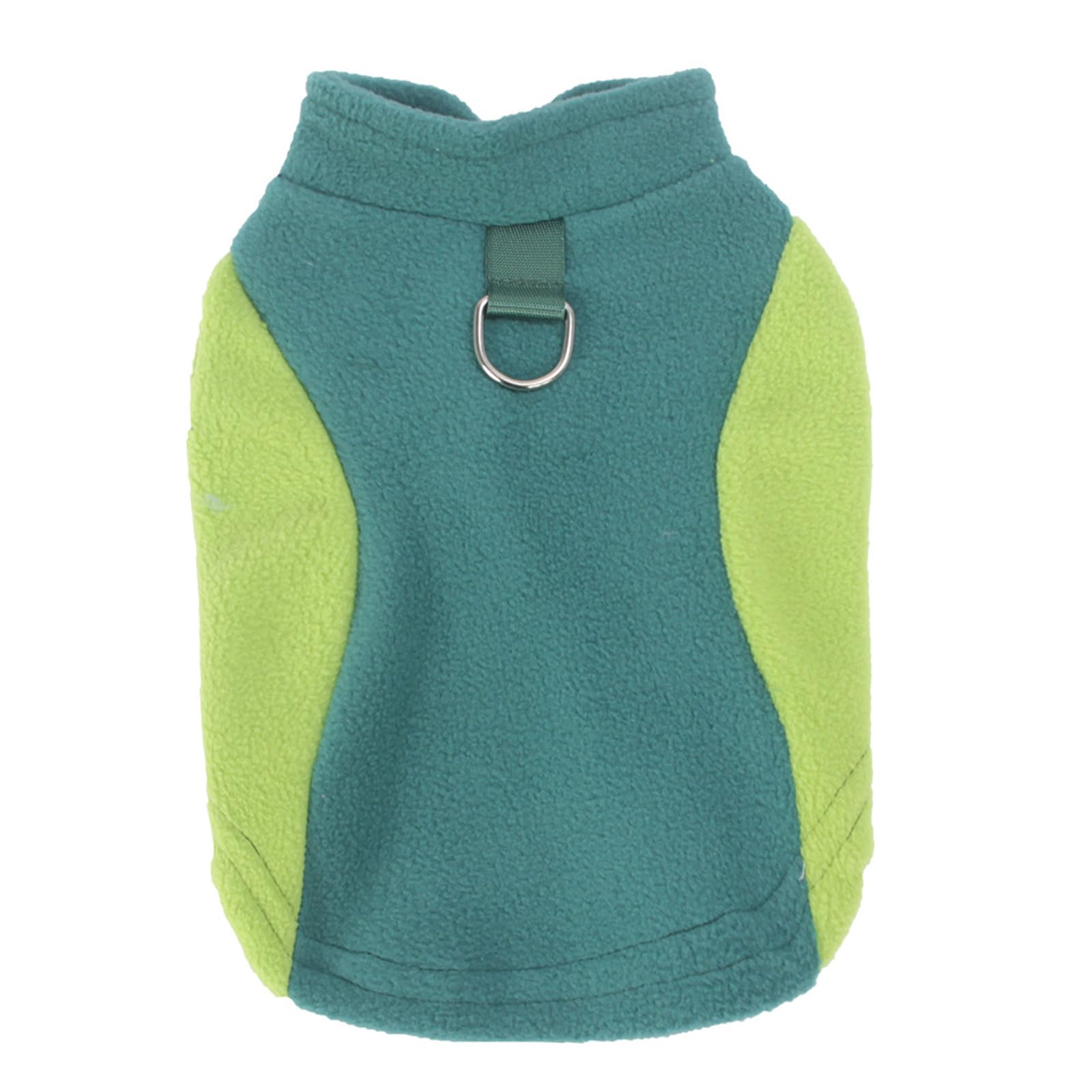 BT Bear Warm Coats Jackets for Dogs,Pet Colorblock Fleece Vest Clothes With D-Ring Dog Winter Coat for Puppy Small Dogs,Green L - Image 2
