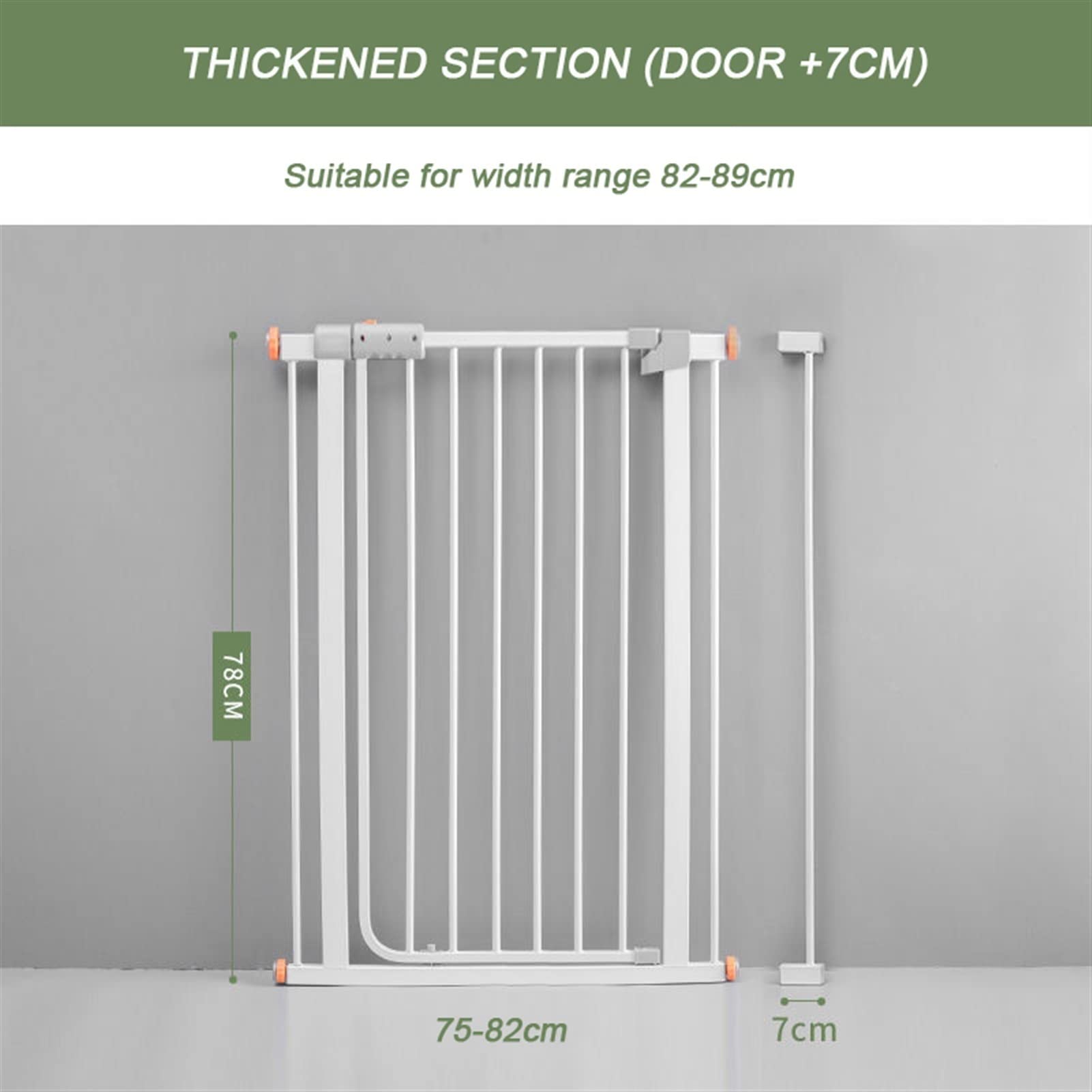 LYGXWJFC Cancello di Sicurezza per Animali Domestici Extra Large Extra Alto 78/103 cm per Scale e Porte - Larghezza Regolabile 82-89 cm Bianco Facile Installazione Ideale per Cani e Gatti