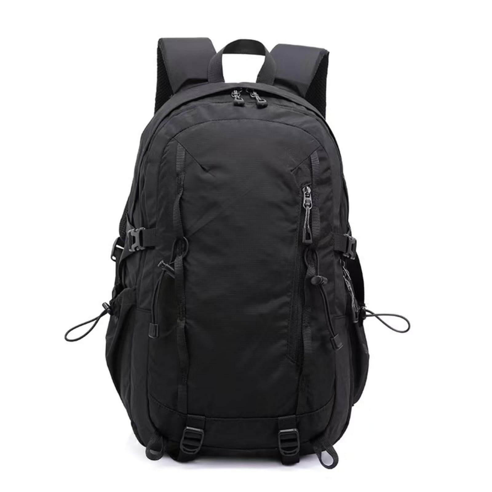 Milageto Zaino con Spallacci Imbottiti Multitasche Zaino con Tasche Laterali Ergonomico Borsa per Pendolari, Viaggio, Array, Nero