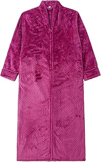 Pijama para hombre, albornoz para sauna, cremalleras de manga larga, traje de casa, bata de noche de un solo color, bata de felpa cálida, bata de invierno suave y mullida